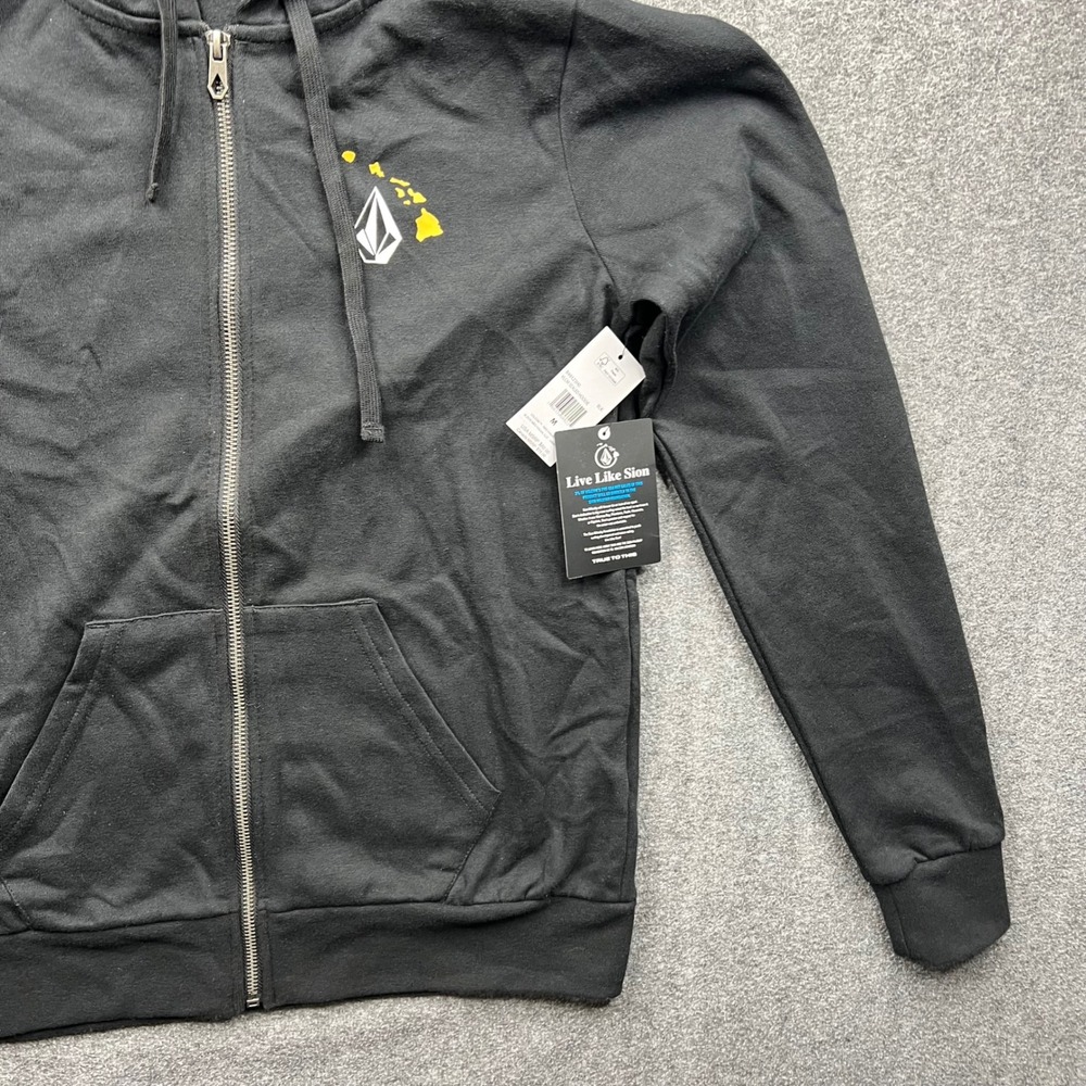 Volcom Sealed Hoodie Womens Medium Black Pineapple Hawaii Live Like Sion Zip Up - Picture 5 of 16